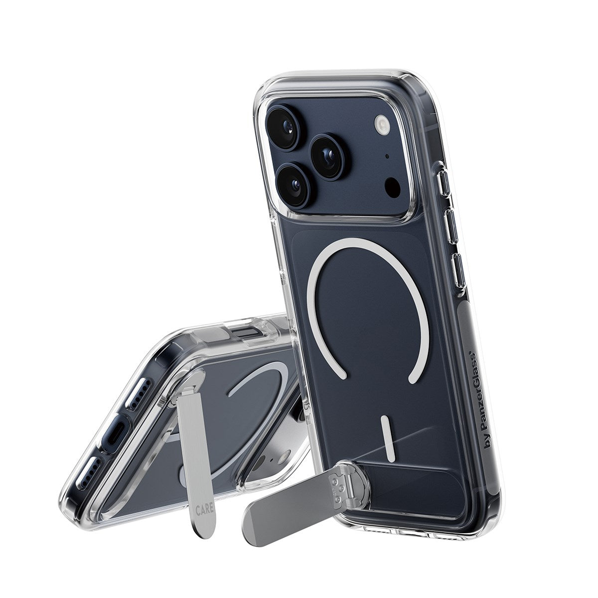 CARE by PanzerGlass® Feature Case Transparent m. Kickstand & MagSafe iPhone 17 Pro